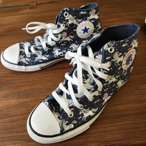 Converse All Star Unicons High Tops Y5 W7 Navy White Unicorns Fun Back to School